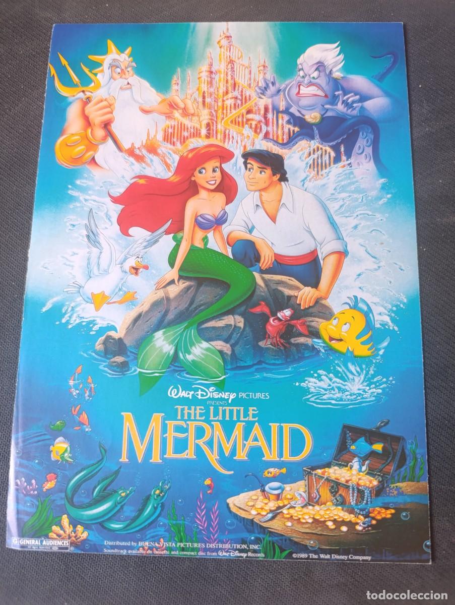 Cine: LA SIRENITA (CARTEL USA CON FICHA TECNICA DETRAS) WALT DISNEY. ANIMACION (PEDIDO MINIMO 5 EUROS)