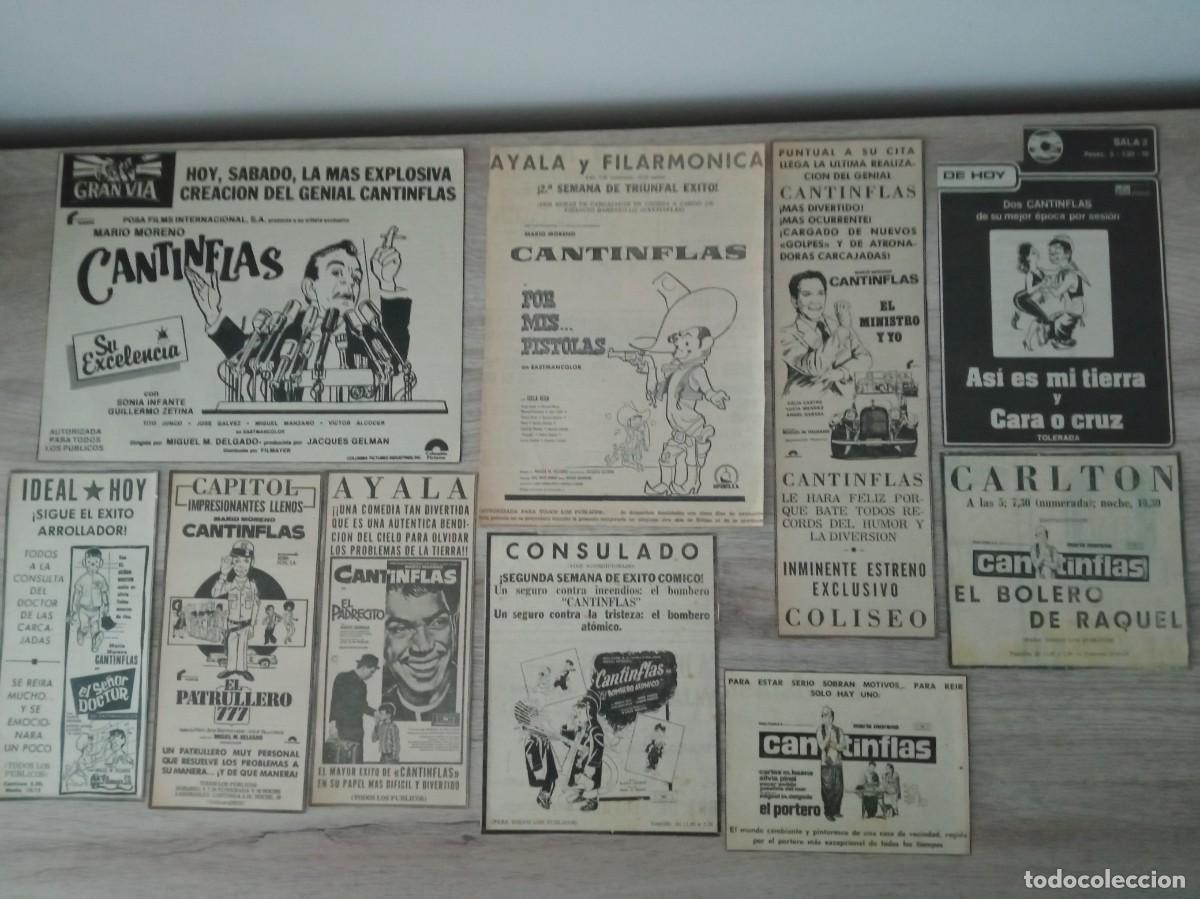 Cine: CANTINFLAS, 10 RECORTES DE PERIODICOS ANTIGUOS DE ANUNCIOS DE SUS PEL&Iacute;CULAS