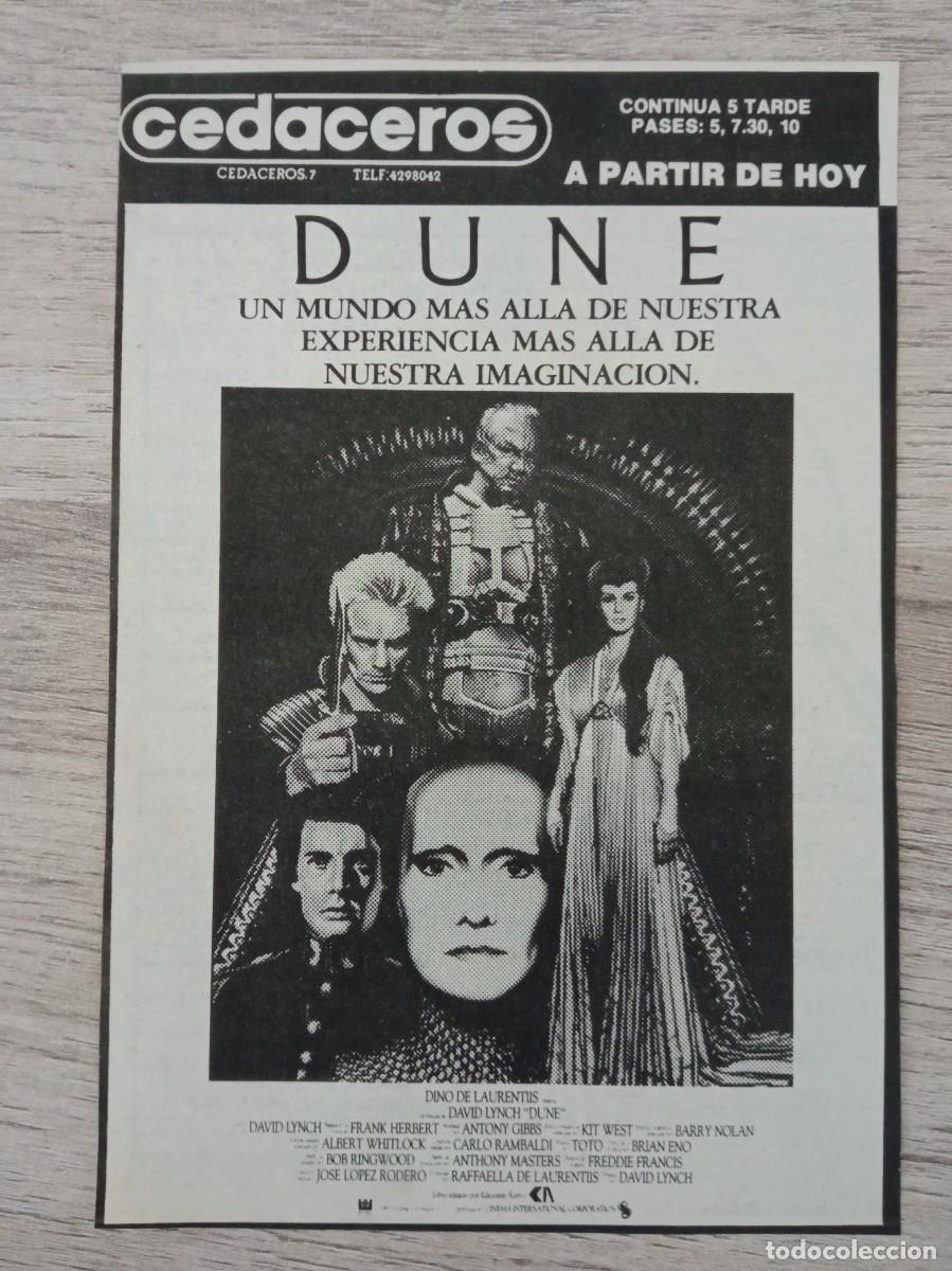 Cine: DUNE, KYLE MACLACHLAN, STING, RECORTE DE PERIODICO ANTIGUO