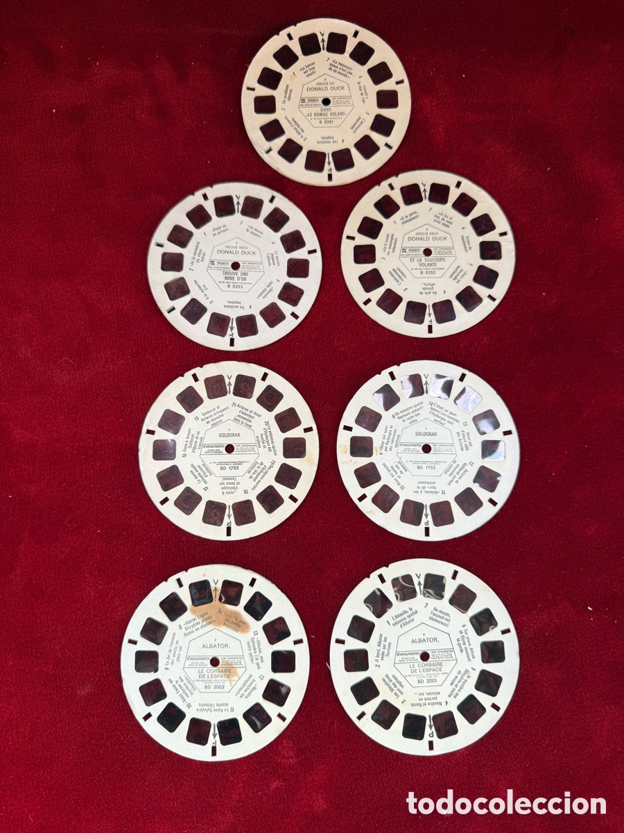 Cine: Gran lote de discos View Master,Donald Duck,Albator,etc