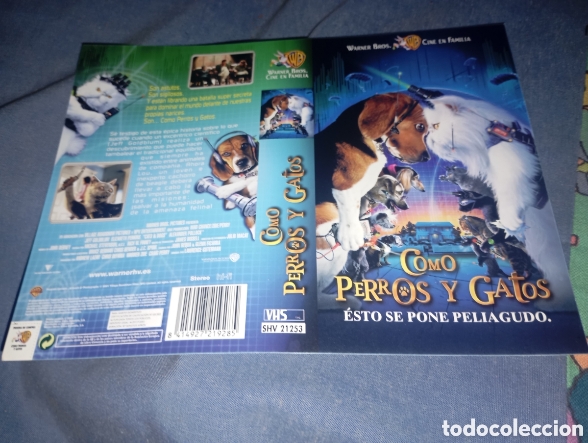 Cine: Car&aacute;tula - vhs- como perros y gatos