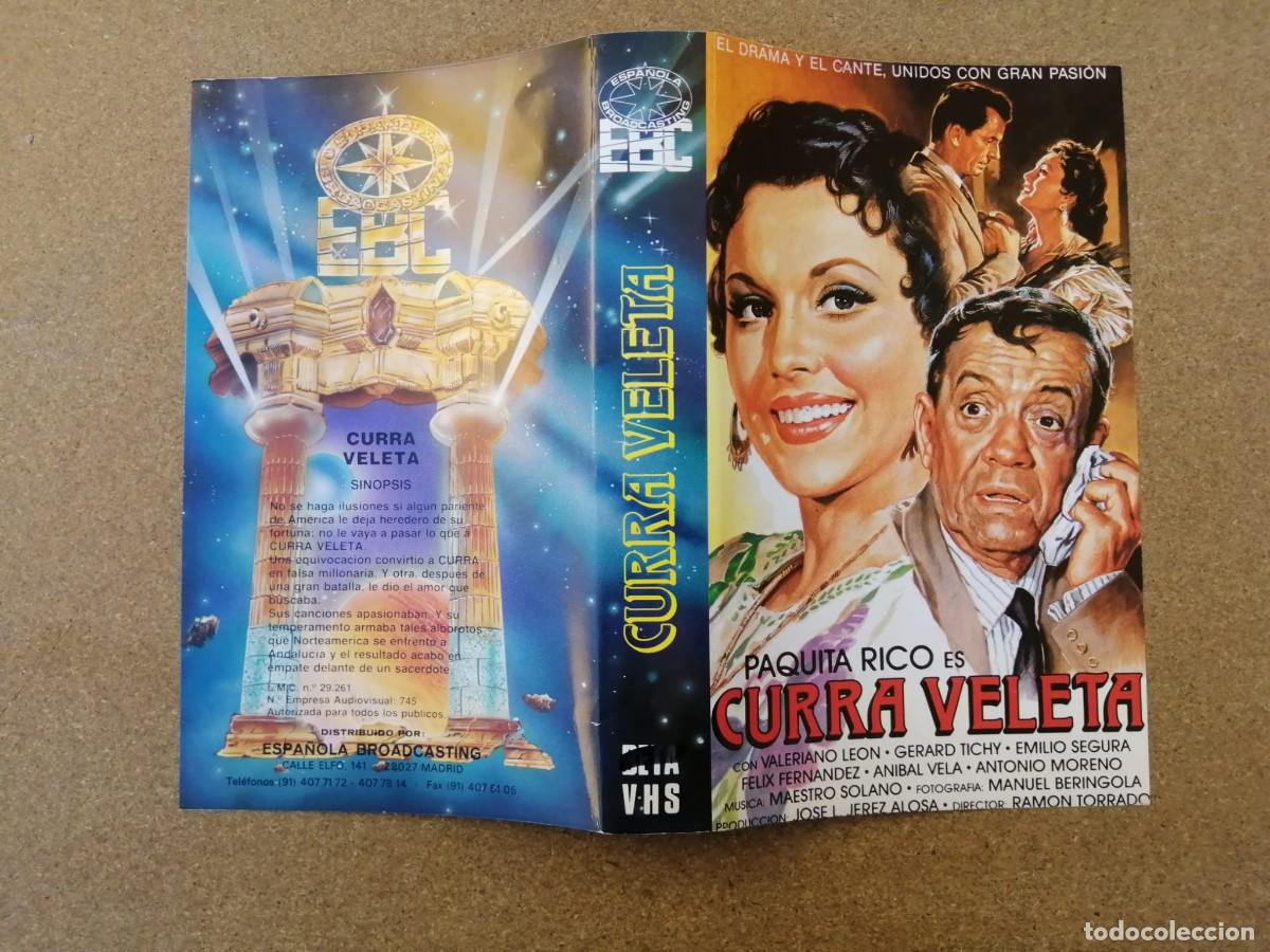 Cine: CARATULA VHS. CURRA VELETA (PAQUITA RICO - VALERIANO LEON)