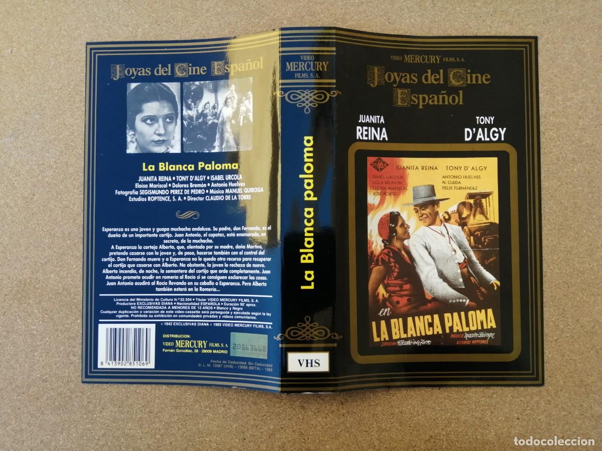 Cine: CARATULA VHS. LA BLANCA PALOMA (JUANITA REINA - TONY D' ALGY)