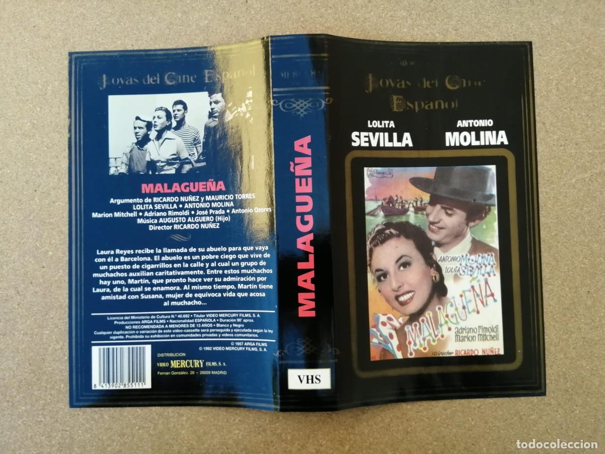 Cine: CARATULA VHS. MALAGUE&Ntilde;A (ANTONIO MOLINA - LOLITA SEVILLA)