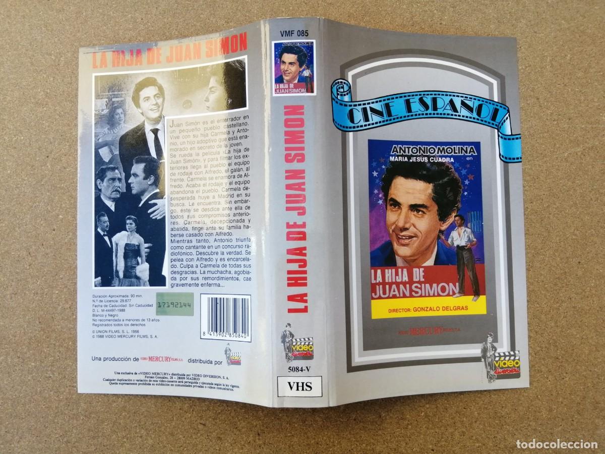 Cine: CARATULA VHS. LA HIJA DE JUAN SIMON (ANTONIO MOLINA)