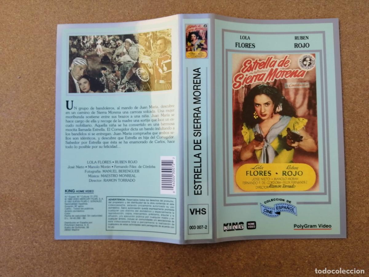Cine: CARATULA VHS. LA ESTRELLA DE SIERRA MORENA (LOLA FLORES - RUBEN ROJO)