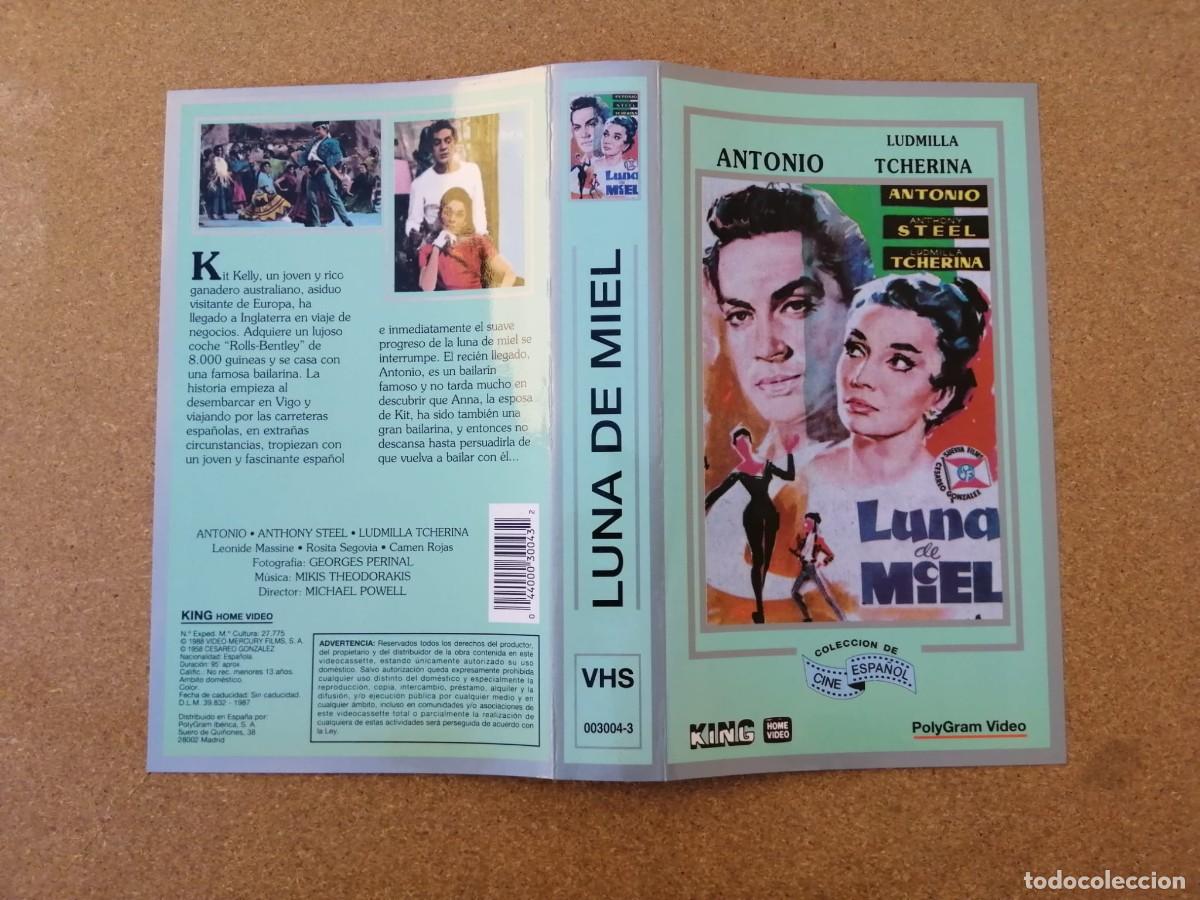 Cine: CARATULA VHS. LUNA DE MIEL (ANTONIO - LUDMILLA TCHERINA)