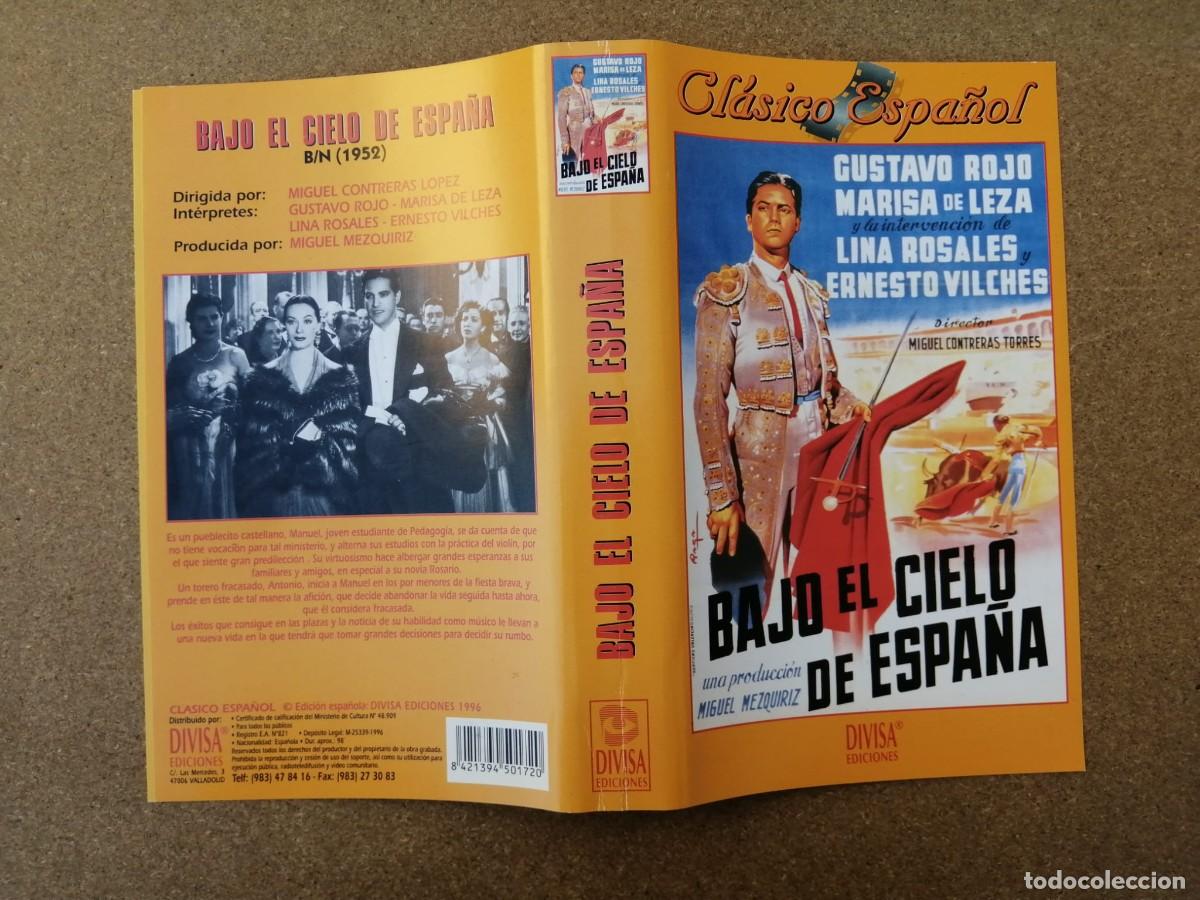 Cine: CARATULA VHS. BAJO EL CIELO DE ESPA&Ntilde;A (GUSTAVO ROJO - MARISA DE LEZA)