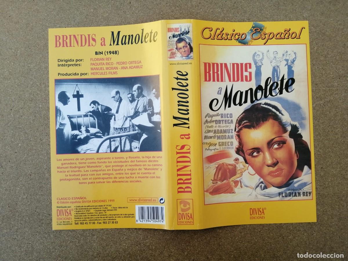 Cine: CARATULA VHS. BRINDIS A MANOLETE (PAQUITA RICO)