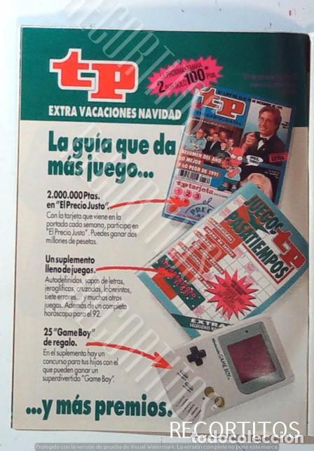 Cine: RECORTE VINTAGE 1992 LA GAME BOY GAMEBOY NINTENDO LOS SIMPSONS TP EMILIO ARAGON