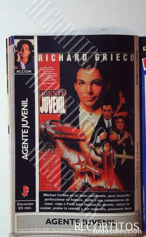 Cine: AGENTE JUVENIL RICHARD GRIECO