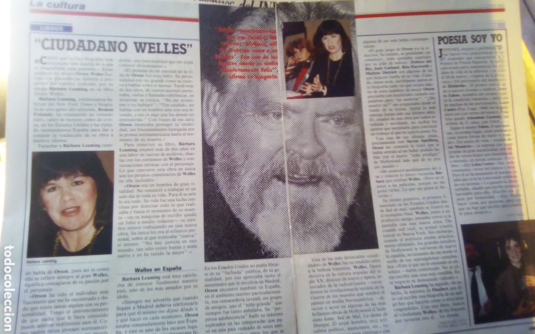 Cine: Orson Welles, Barbara Leaming. Revista &Eacute;poca. 07-04-1986. Son 2 hojas.
