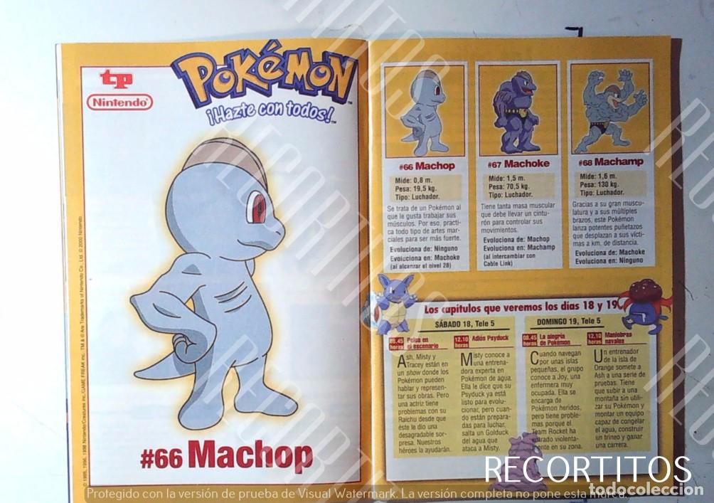 Cine: POKEMON FICHA TP TELE PROGRAMA MACHOP 66