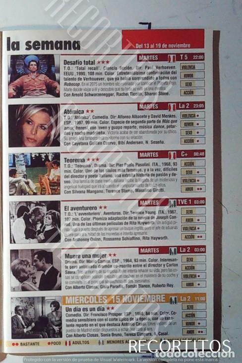 Cine: ATOMIVA BIBI ANDERSEN EMMA PENELLA ARNOLD SCHWARZENEGGGER GISIA PARADIS TERESA GIMPERA CLAUFDIA CAR