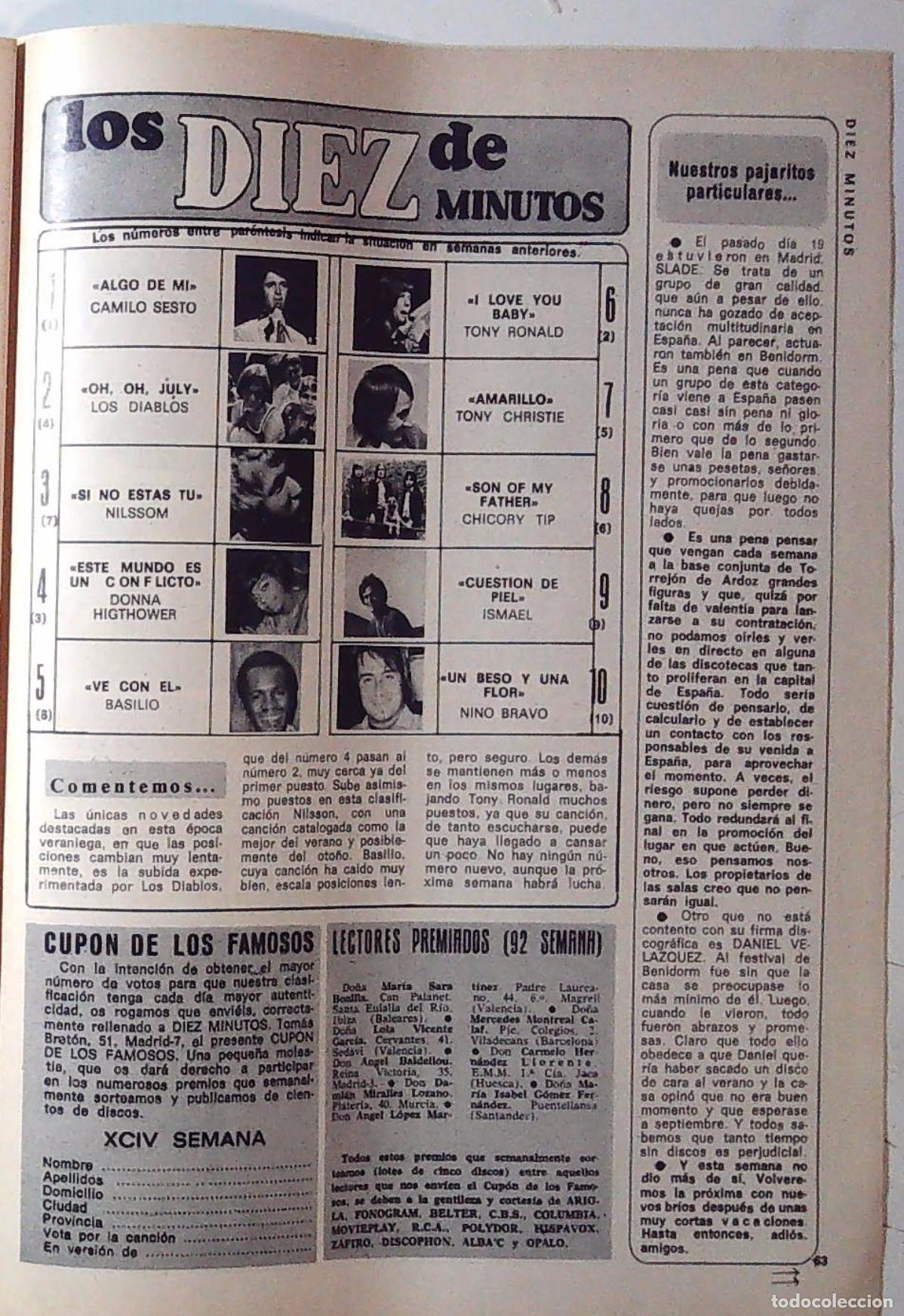 Cine: camilo sesto nino bravo tony ronald los diablos tony christie ismael chicory tip basilio donna hight
