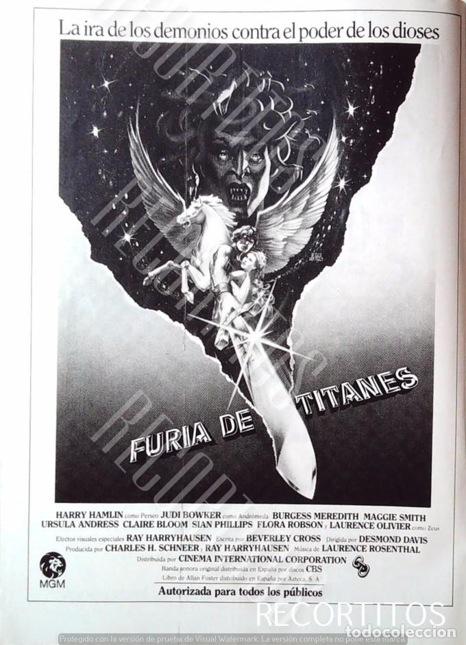 Cine: FURIA DE TITANES URSULA ANDRESS HARRY HAMLIN MAGGIE SMITH