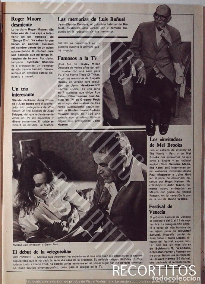 Cine: MELISSA SUE ANDERSON LA CASA DE LA PRADERA GLENN FORD LUIS BU&Ntilde;UEL LIZA MINNELLI HUMPHREY BOGART ZARA