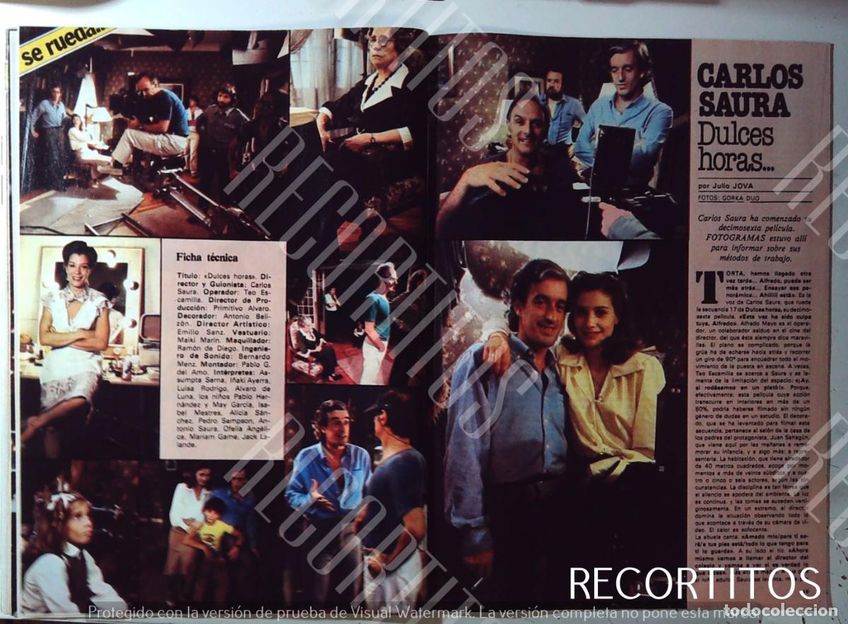 Cine: CARLOS SAURA DULCES HORAS ASSUMPTA SERNA PABLO HERNANDEZ MAY GARCIA