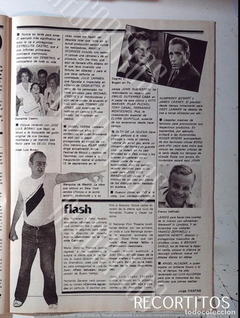Cine: JOSE LUIS BOREAU HUMPHREY BOGART JAMES CAGNEY ESTRELLITA CASTRO LILIAN DE CELIS FRANCO ZEFFIRELLI
