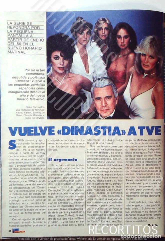 Cine: JOHN FORSYTHE LINDA EVANS DINASTIA JOAN COLLINS PAMELA SUE MARTIN HEATHER LOCLEAR