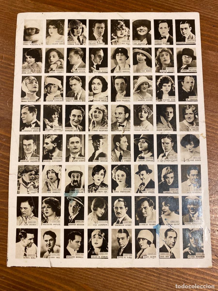 Cine: PLANCHA SIN CORTAR 64 IMAGENES ARTISTA CINE 13X18 CM (2X2 UD). cromos, postales