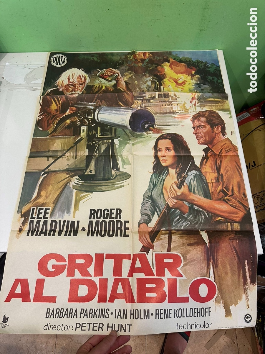 Cine: Cartel original de cine &ldquo;Gritar al Diablo&rdquo; &ndash; Lee Marvin &ndash; 100 &times; 70 cm
