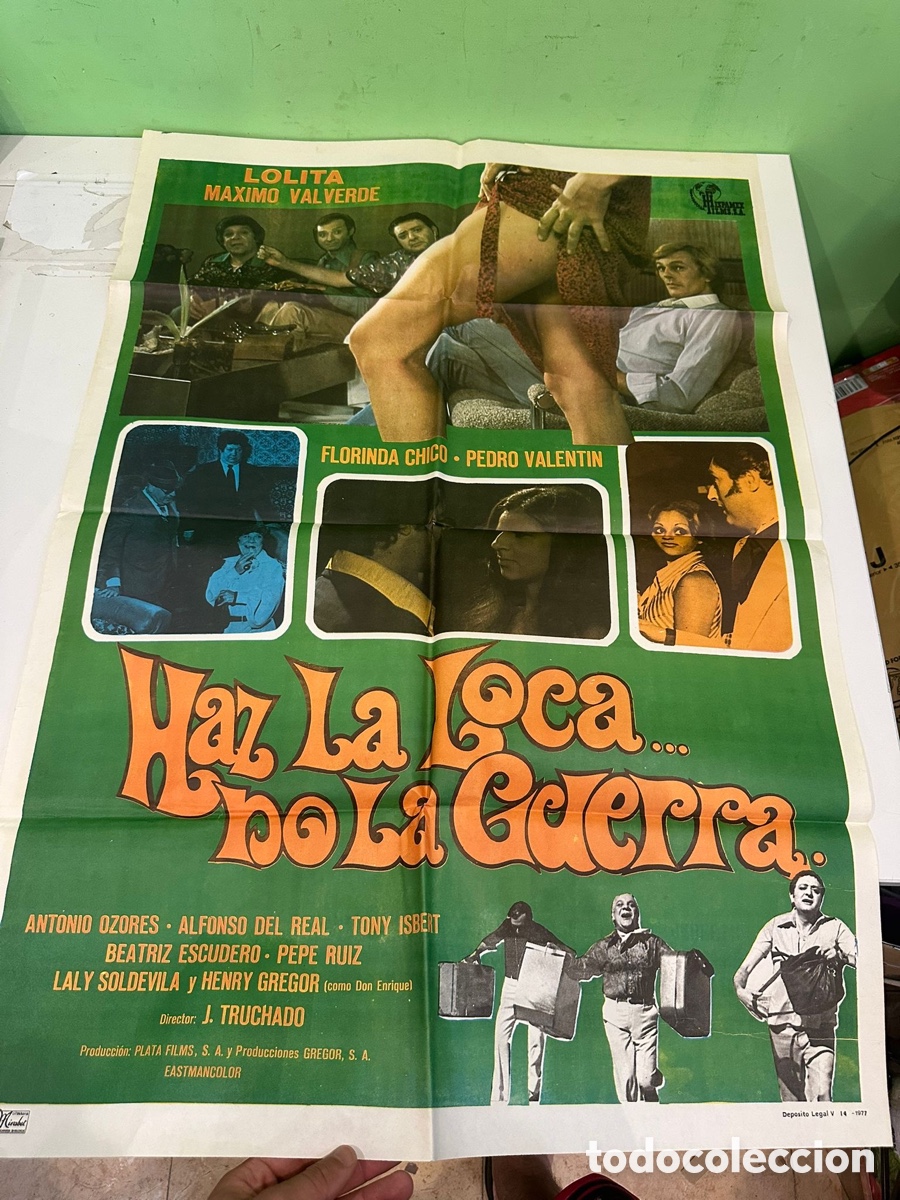 Cine: Cartel original de cine &ldquo;Haz la Loca&hellip; no la Guerra&rdquo; &ndash; Lolita &ndash; 100 &times; 70 cm