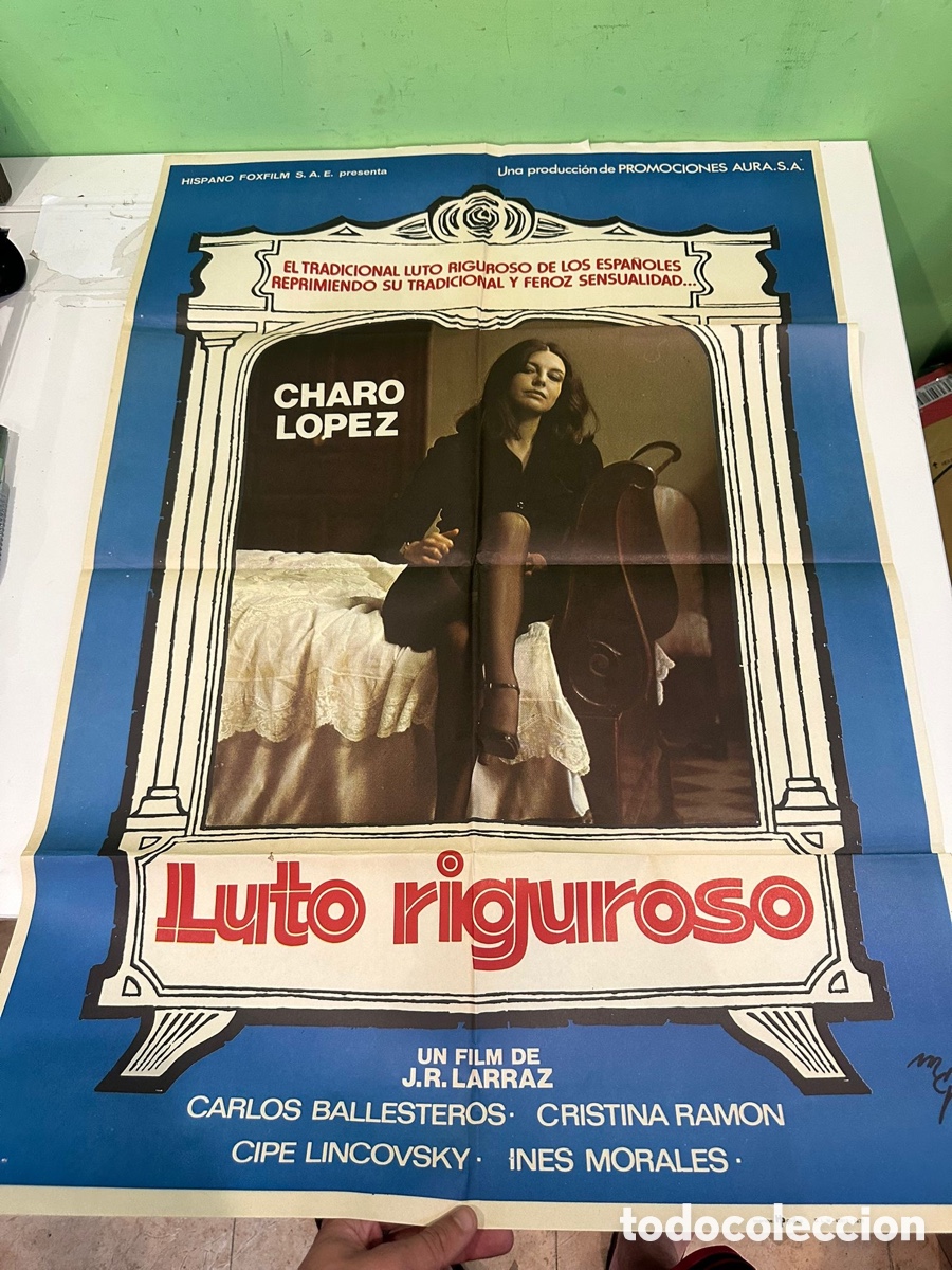 Cine: Cartel original de cine &ldquo;Luto Riguroso&rdquo; &ndash; Charo L&oacute;pez &ndash; 100 &times; 70 cm