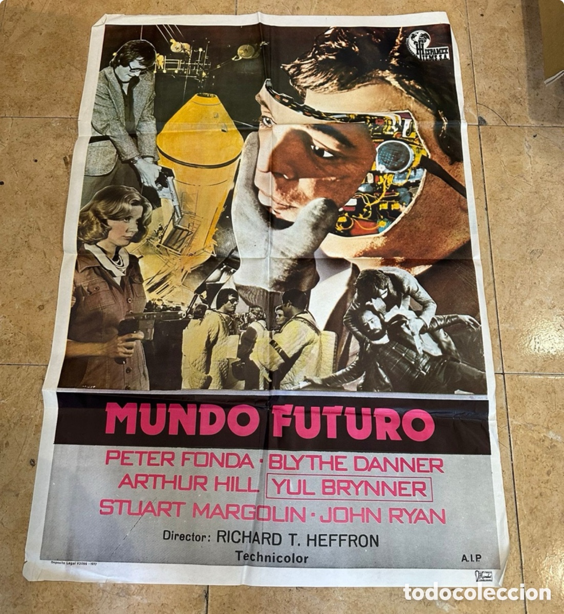 Cine: Cartel de cine original &ldquo;Mundo Futuro&rdquo; (1976) &ndash; Peter Fonda, Yul Brynner