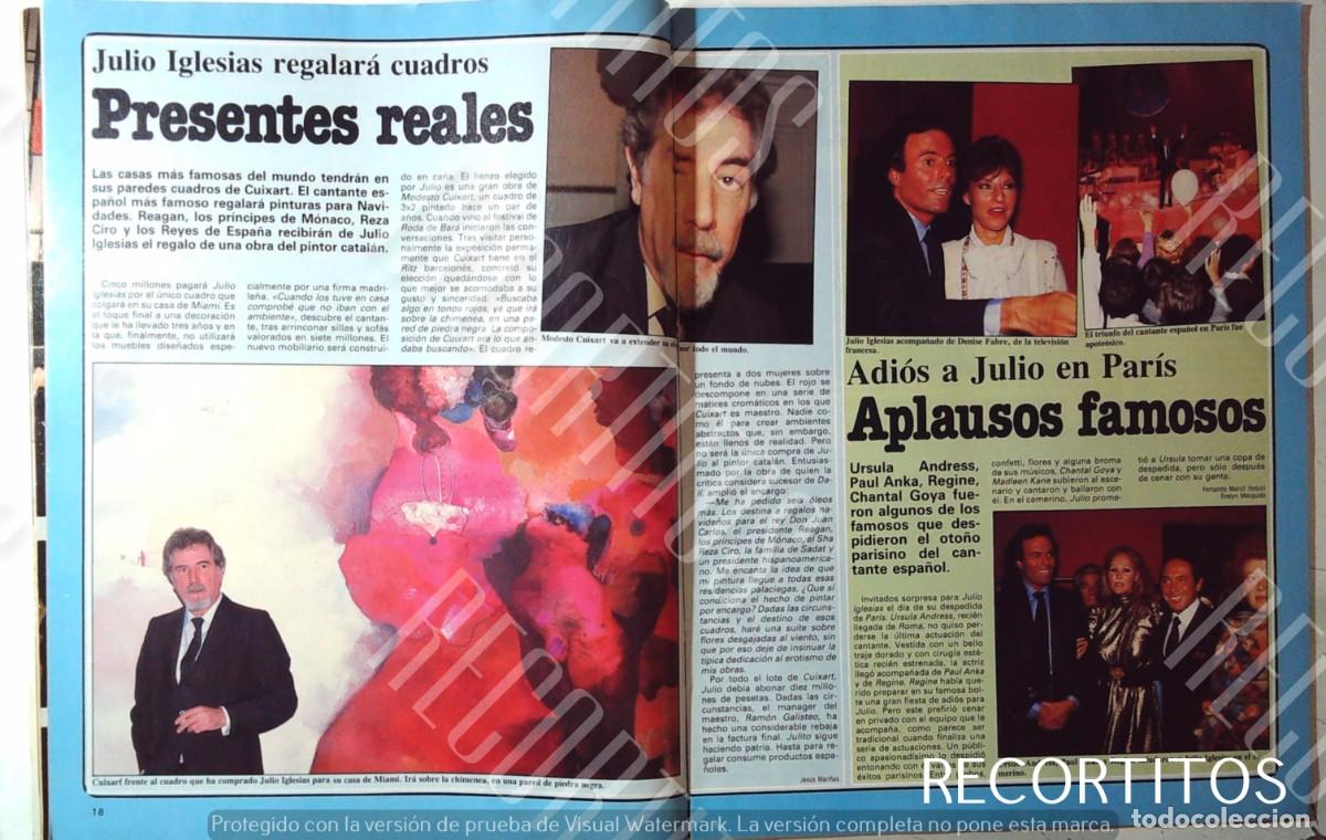 Cine: LOS CUADROS DE JULIO IGLESIAS MODESTO CUIXART URSULA ANDRESS DENISE FABRE PAUL ANKA
