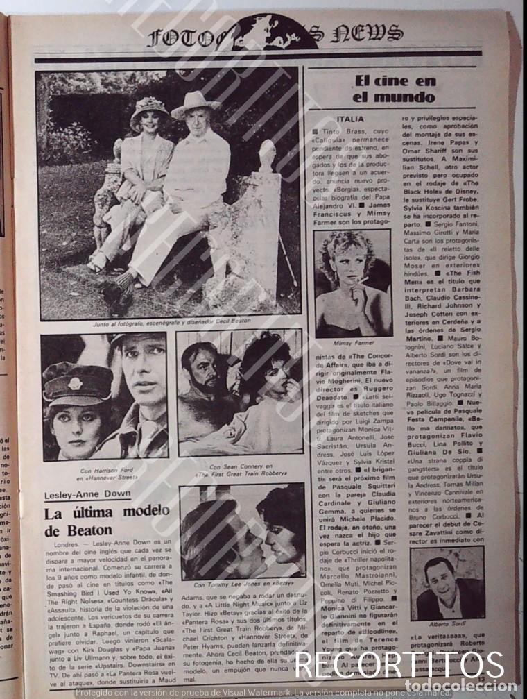 Cine: LESLEY ANN DOWN SEAN CONNERY TOMMY LEE JONES CECIL BEATON HARRISON FORD