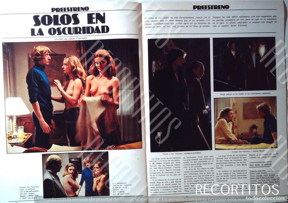 Cine: SOLOS EN LA OSCURIDAD JAVIER ELORRIETA QUIQUE SAN FRANCISCO VIRGINIA MATAIX MIREIA ROSS JOSE RODERO