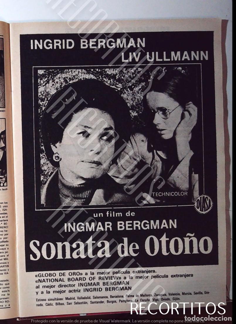 Cine: SONATA DE OTO&Ntilde;O LIV ULLMAN INGRID BERGMAN