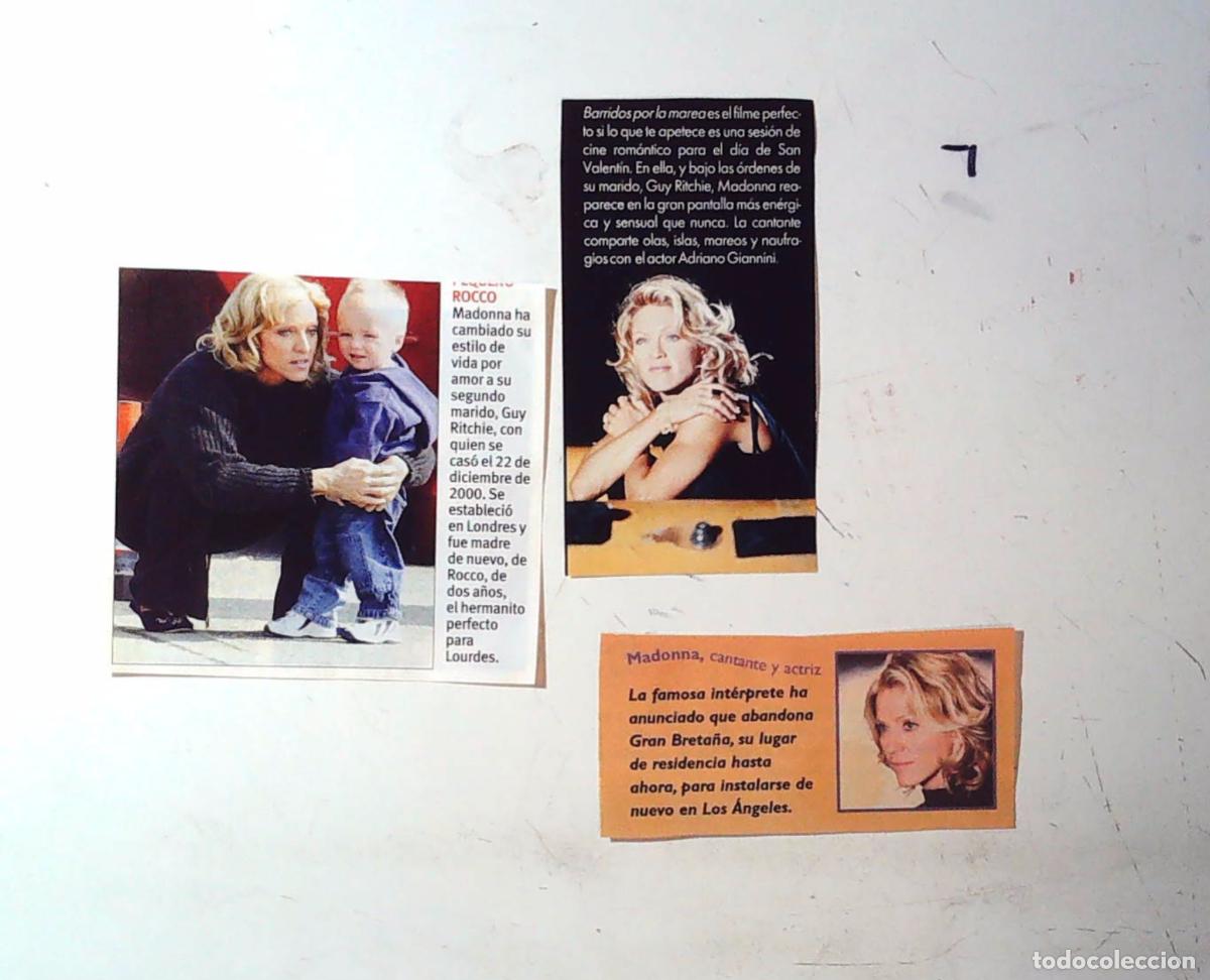 Cine: RECORTE CLIPPINGS MADONNA SWEEP AWAY BARRISDOS `POR LA MAREA GUY RITCHIE