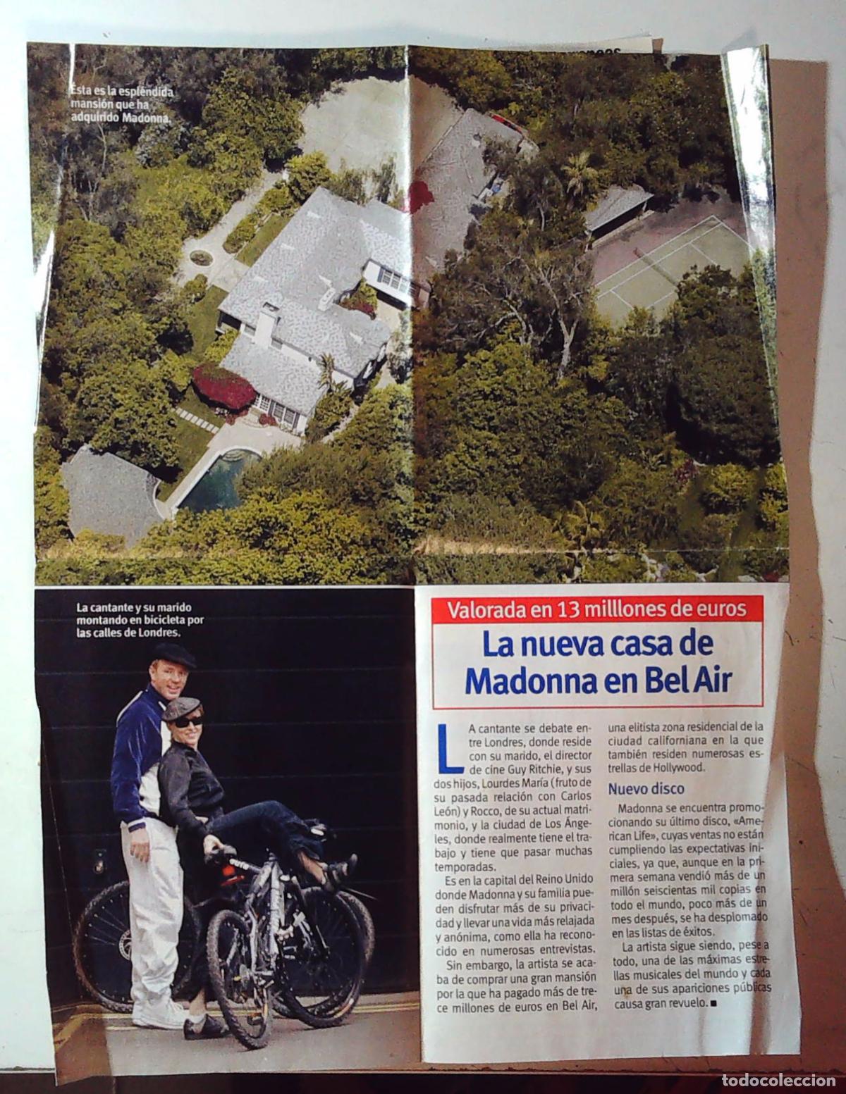 Cine: RECORTE CLIPPINGS MADONNA SWEEP AWAY BARRISDOS `POR LA MAREA GUY RITCHIE BEL AIR