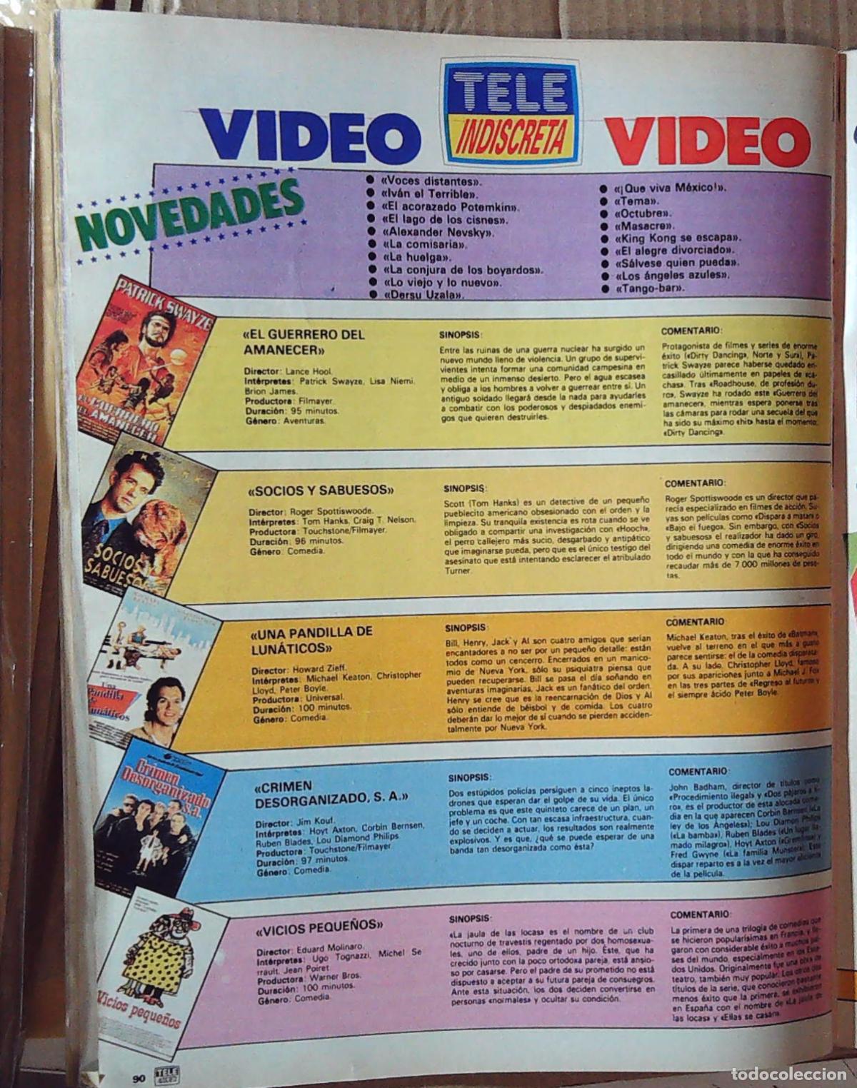 Cine: NOVEDADES EN VIDEO PATRICK SWAYZE TOM HANKS MICHAEL KEATON UGO TOGNAZZI