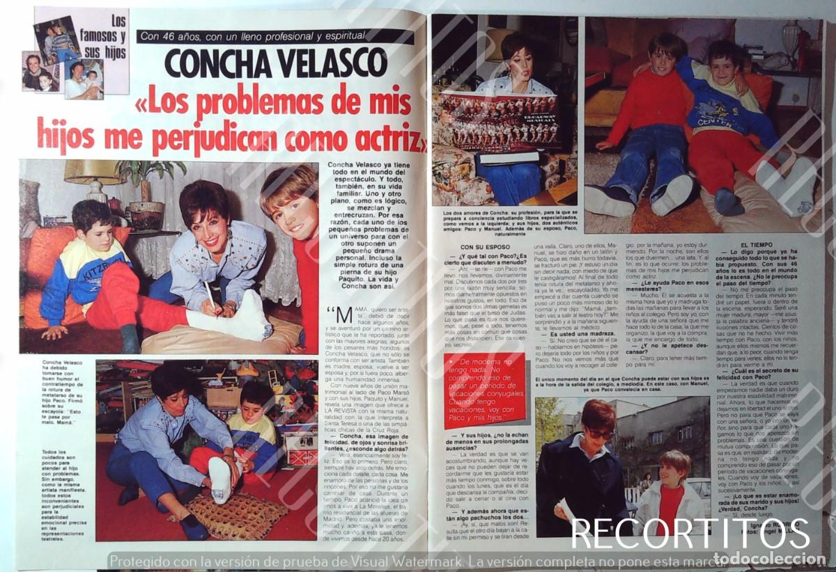 Cine: CV conchita velasco CONCHA sus hijos escayola paco manuel