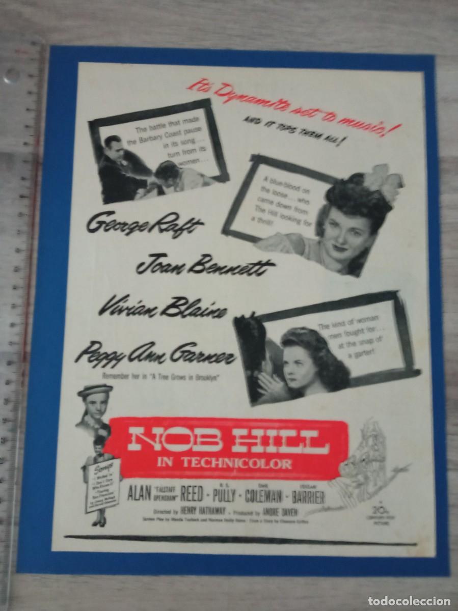 Cine: NOB HILL, JOAN BENNETT, CHRISTMAS IN CONNECTICUT, BARBARA STANWYCK, 2 RECORTES DE REVISTAS AMERICANA