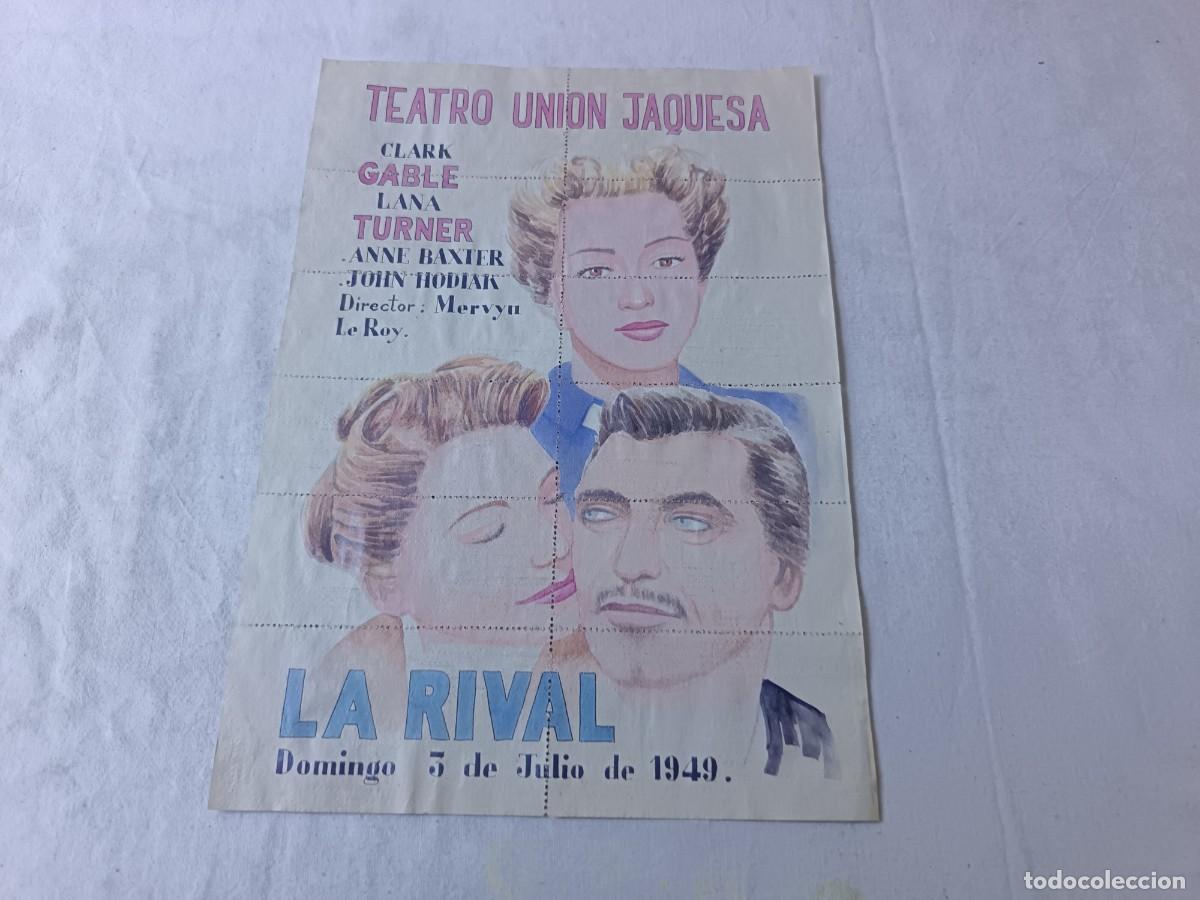 Cine: Curioso Cartel de Cine/Teatro o similar, compuesto por 10 entradas, La Rival