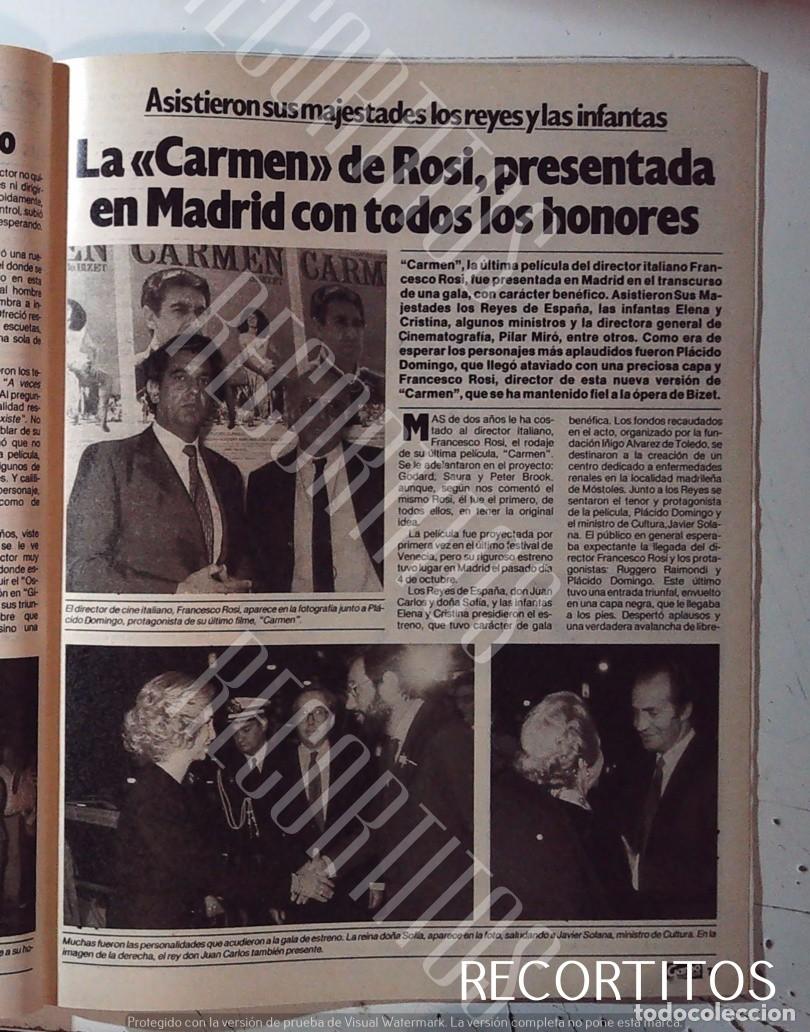 Cine: PLACIDO DOMINGO CARMEN DE ROSI LOS REYES DE ESPA&Ntilde;A ISABEL PREYSLER PILAR MIRO