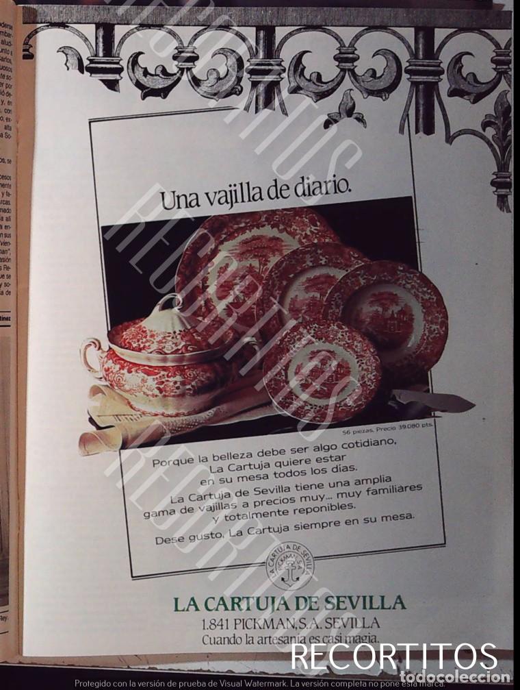 Cine: LA CARTUJA DE SEVILLA PORCELANAS LAMPARAS ANUNCIO PUBLICIDAD