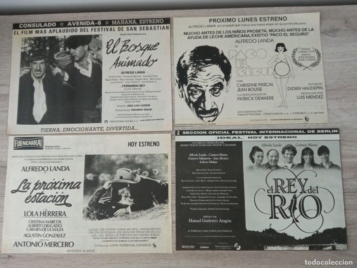 Cine: ALFREDO LANDA, 44 RECORTES DE PERIODICOS ANTIGUOS DE ANUNCIOS DE SUS PEL&Iacute;CULAS