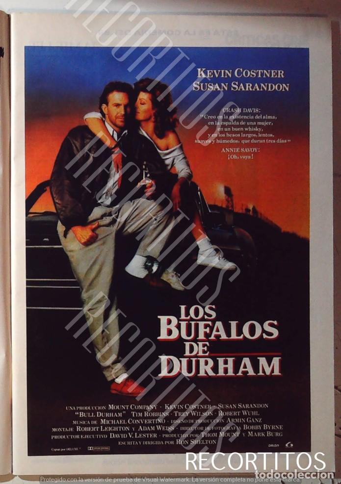 Cine: LOS BUFALOS DE DURHAM KEVIN COSTNER SUSAN SARANDON