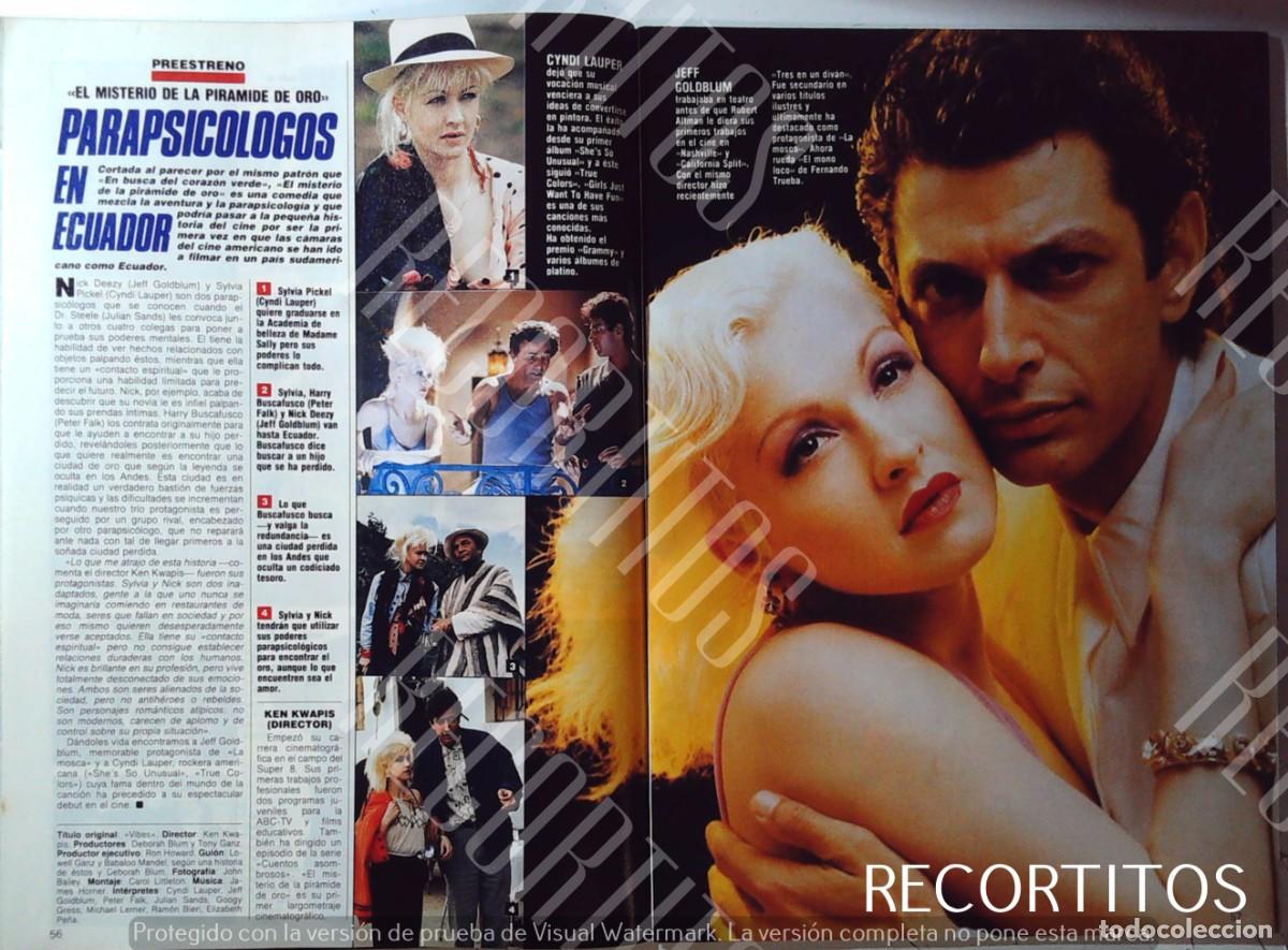 Cine: EL MISTERI O DE LA PIRAMIDE DE ORO CINDY LAUPER JEFF GOLDBLUM