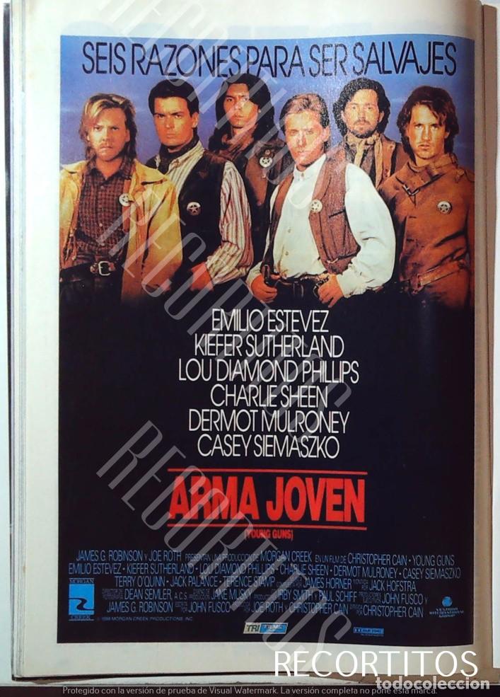 Cine: YOUNG GUNS ARMA JOVEN EMILIO ESTEVEZ KIEFFER SUTHERLAND CHARLIE SHEEN