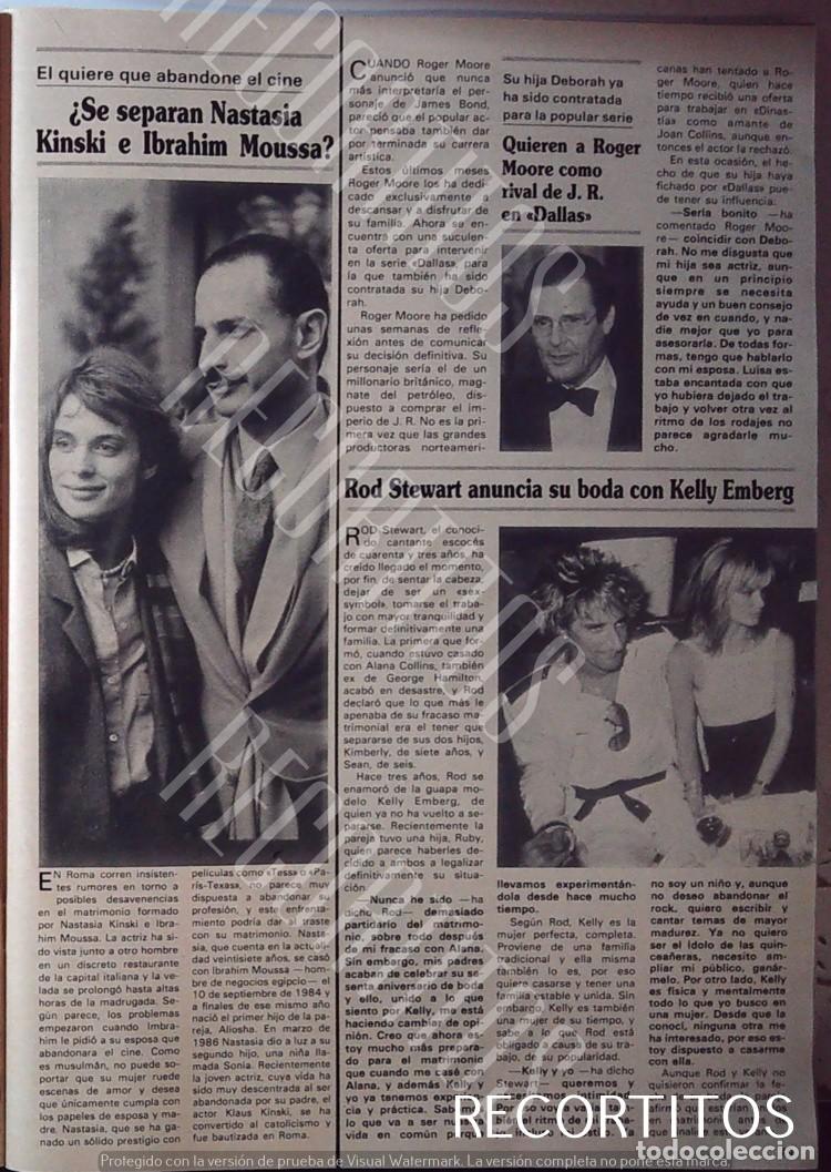Cine: NASTASSIA KINSKI ANASTASIA NATSAJA roger moore rod stewart