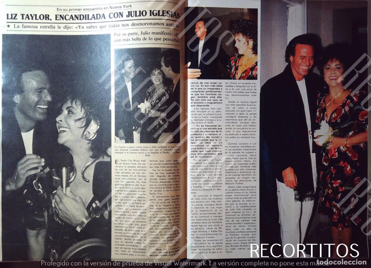 Cine: LIZ TAYLOR ELIZABETH con julio iglesias