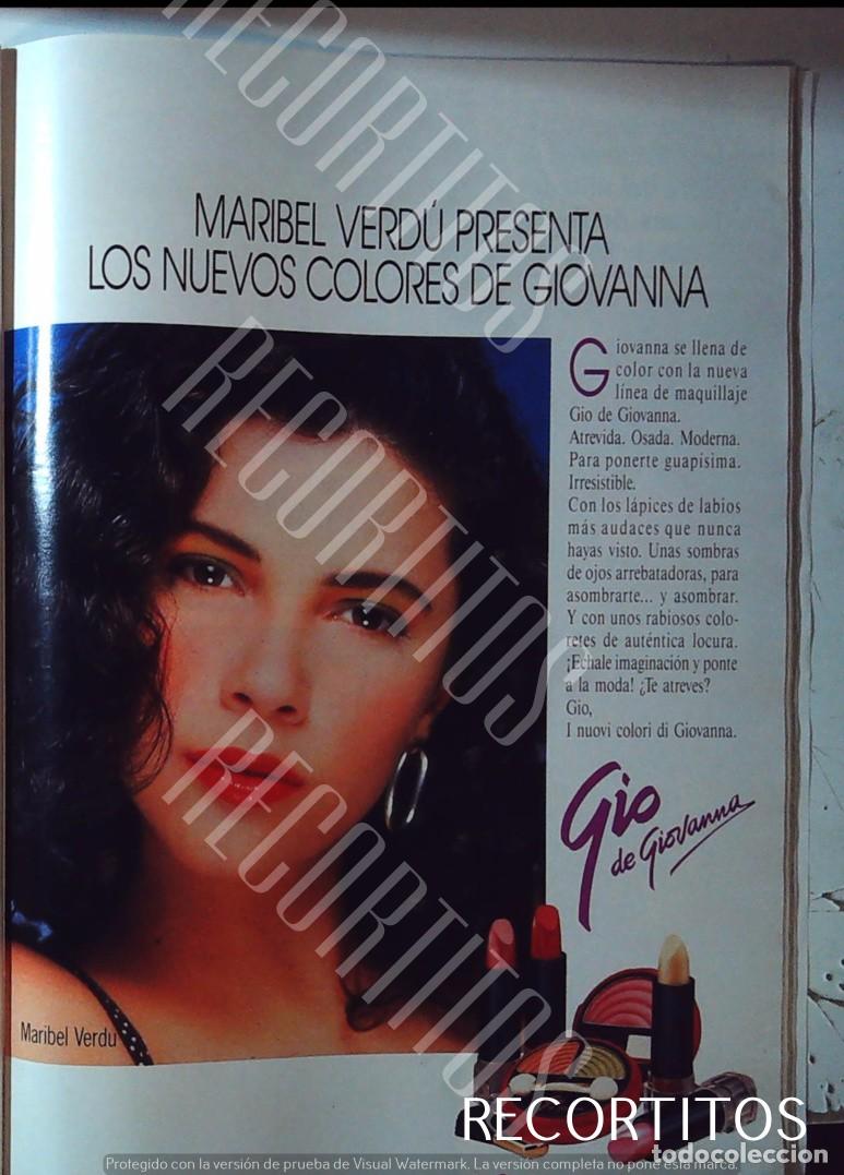 Cine: GIO DE CIOVANNA MARIBEL VERDU TRANSMEDITERRANEA ANUNCIO PUBLICIDAD