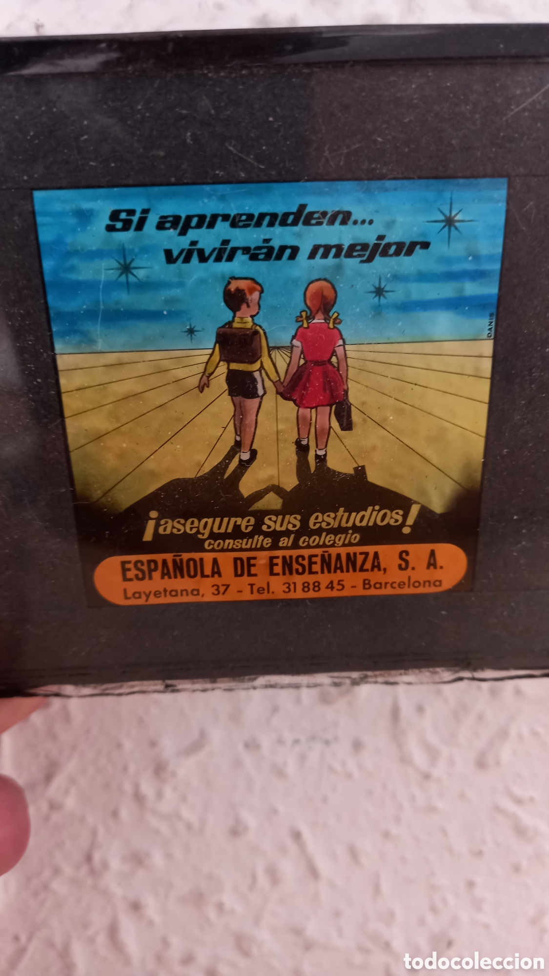 Cine: Diapositiva cristal publicidad cines