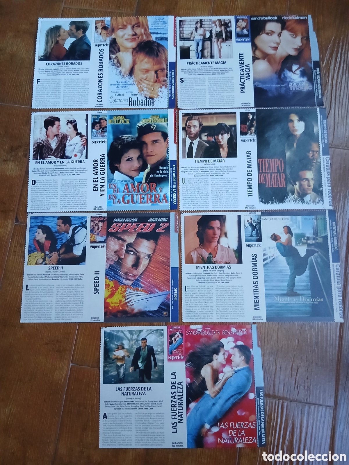 Cinema: 7 Car&aacute;tulas pel&iacute;culas VHS Sandra Bullock (Supertele) A&ntilde;os 90